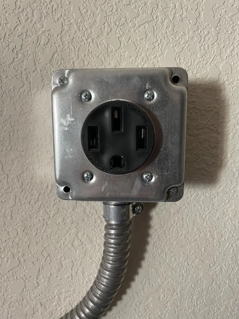 NEMA 14-50 outlet installed for Smart Home Electrical in Whiteville